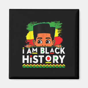 Jag Är Svarta Historik Månad Barn Pojkar Afro Afri Magnet