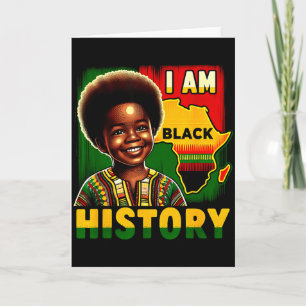 Jag Är Svarta Historik Månad Ungdomsstolthet Afrik Kort