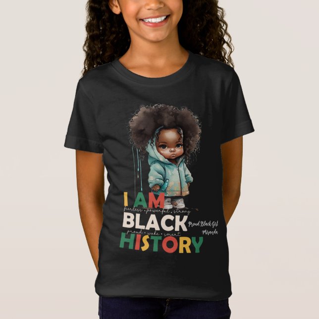 Jag är Svartahistorisk-afrikansk amerikansk Baby S T Shirt (Framsida)