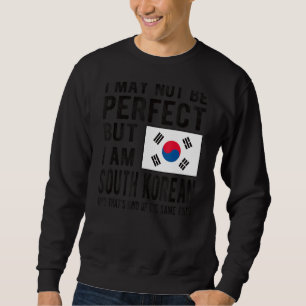 Jag är Sydkoreas sydkoreanska sydkoreanska Flagga Lång Ärmad Tröja