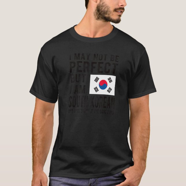 Jag är Sydkoreas sydkoreanska sydkoreanska Flagga T Shirt (Framsida)
