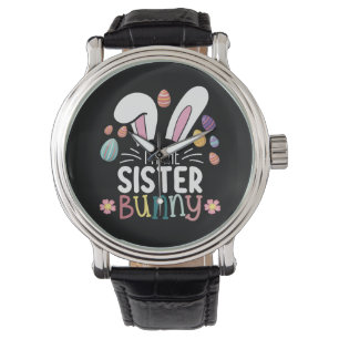 Jag är syster kanin påsk familj matchande armbandsur