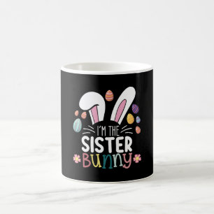 Jag är syster kanin påsk familj matchande kaffemugg