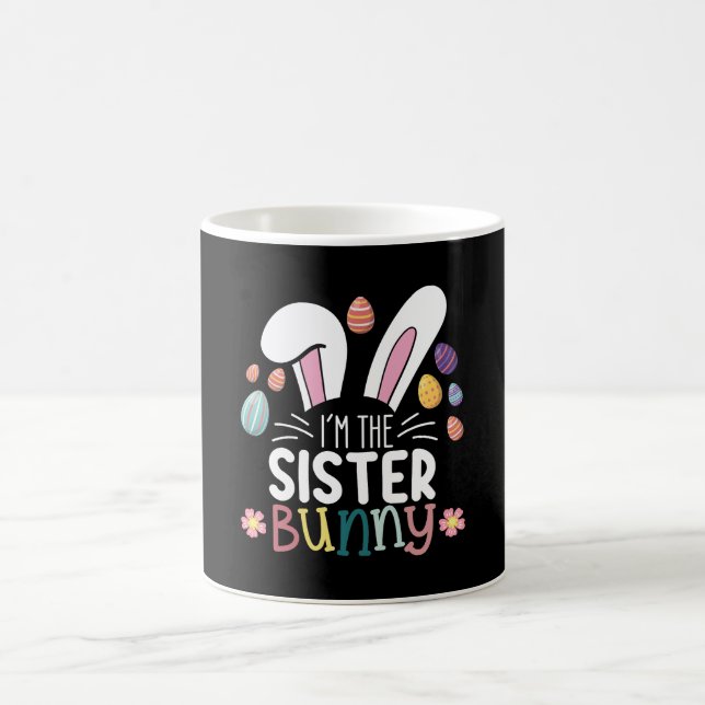 Jag är syster kanin påsk familj matchande kaffemugg (Center)