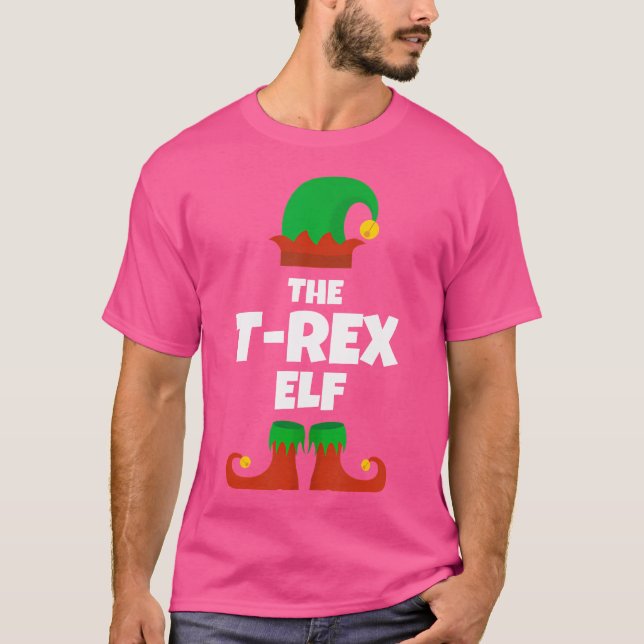 Jag är T-Rex Elf-familjens juldoft Trex T Shirt (Framsida)
