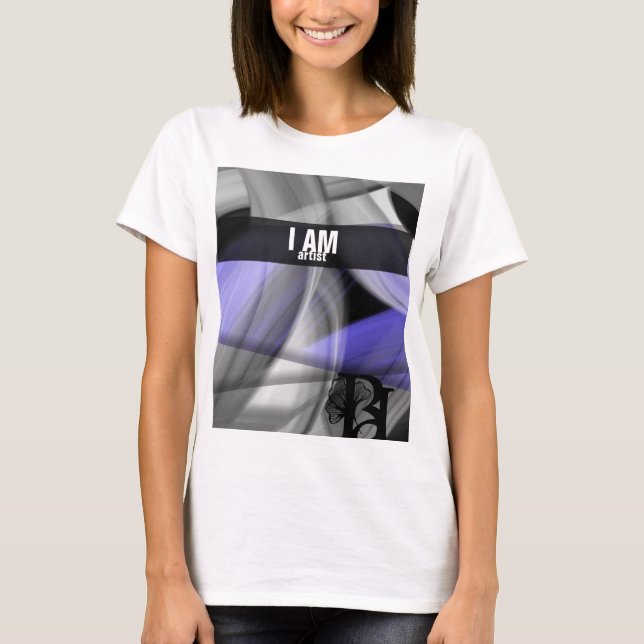 Jag är T-Shirt Trend Abstrakt Lavender Violet (Framsida)