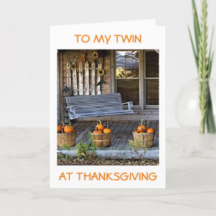 JAG ÄR TACKFULLT FÖR "MY TWIN" I THANKSGIVING HELGKORT