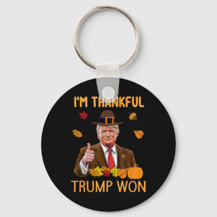 Jag är tacksam att Trump vann Thanksgiving-kalkone Nyckelring