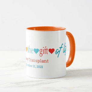 Jag är tacksam för Anpassadet Gift Transplant Mugg