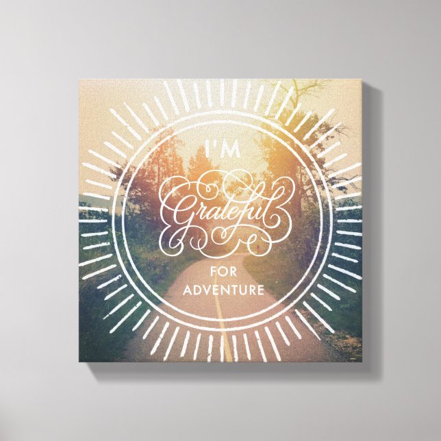 Jag är tacksam för Äventyr Canvastryck (Framsida)