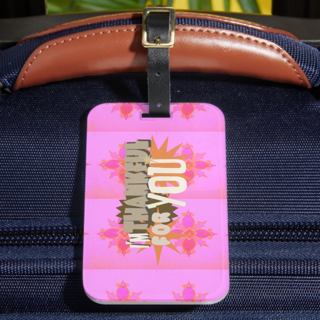 Jag är tacksam för dig: Ett hjärtligt uttryck Bagagebricka (Framsida Insitu 2)