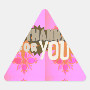 Jag är tacksam för dig: Ett hjärtligt uttryck Triangelformat Klistermärke