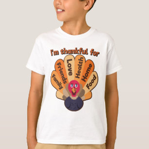 Jag är tacksam för familjens Thanksgiving för Kärl T Shirt