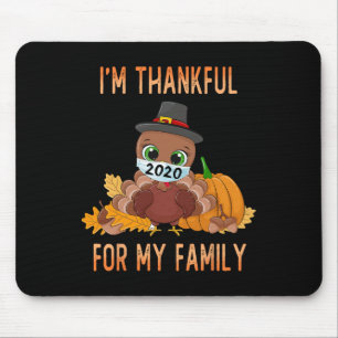 Jag är tacksam för min familjs Thanksgiving-kalkon Musmatta