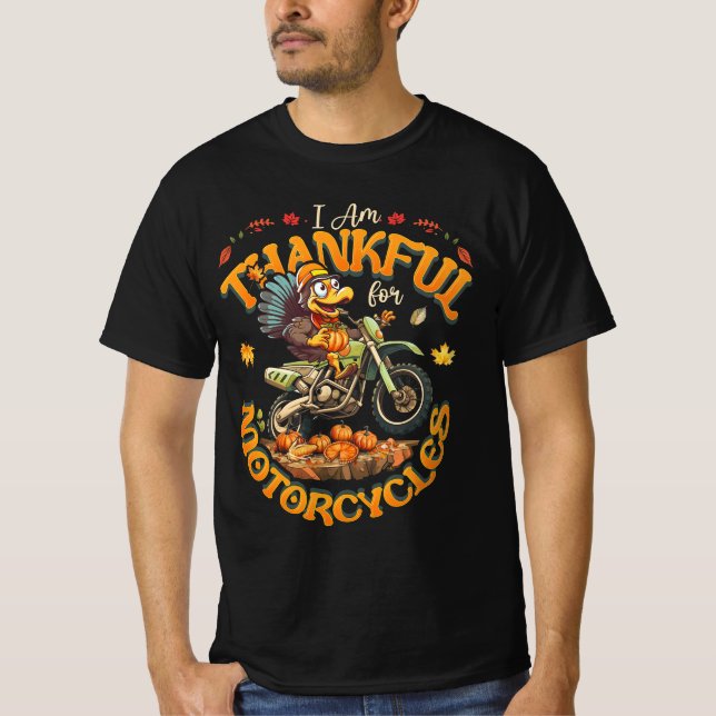 Jag är tacksam för motorcykelns Thanksgiving i Tur T Shirt (Framsida)