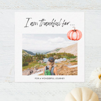 Jag är tacksam för Thanksgiving PHOTO Anteckningskort