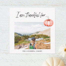 Jag är tacksam för Thanksgiving PHOTO Anteckningskort