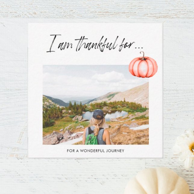Jag är tacksam för Thanksgiving PHOTO Anteckningskort (I wish you happiness))))