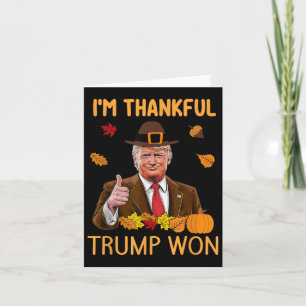 Jag är tacksam för Thanksgivingen Turkiet Fall Man Kort