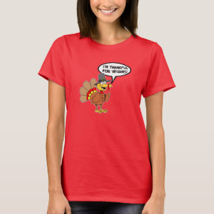 Jag är tacksam för Vegans TurkietTecknad T Shirt