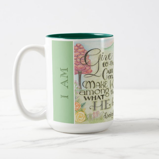 JAG ÄR TACKSAM!-Ge tack till Herren Kaffe Mugg (Vänster)
