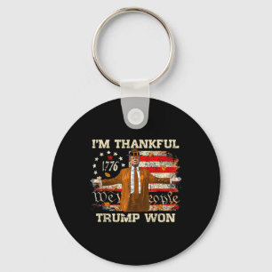 Jag är tacksam Trump Won Thanksgiving Turkey Trump Nyckelring