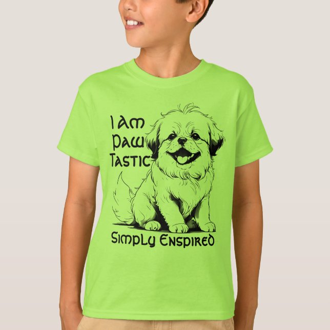 Jag är Tass-Tastic ShihTzu Kids T Shirt (Framsida)