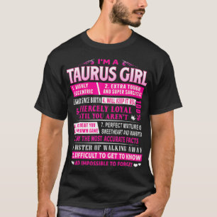 Jag är Taurus Girl Taurus Birthday T Shirt