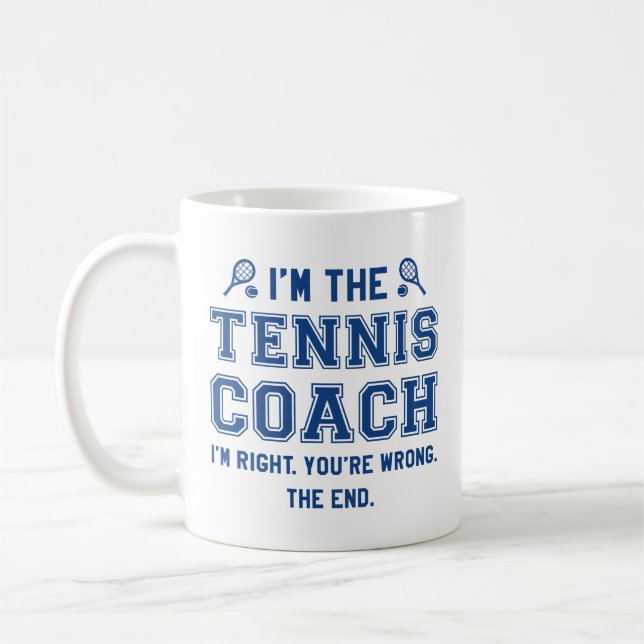 Jag är Tennis Coach Kaffemugg (Vänster)