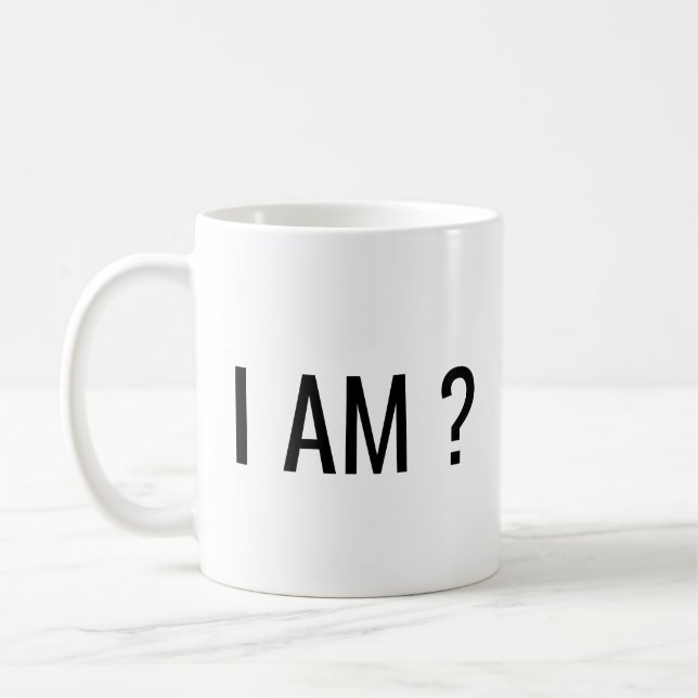 JAG ÄR Text Kaffemugg (Vänster)