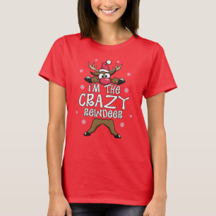 Jag är The Crazy Reindeer Family jul Pajama T Shirt