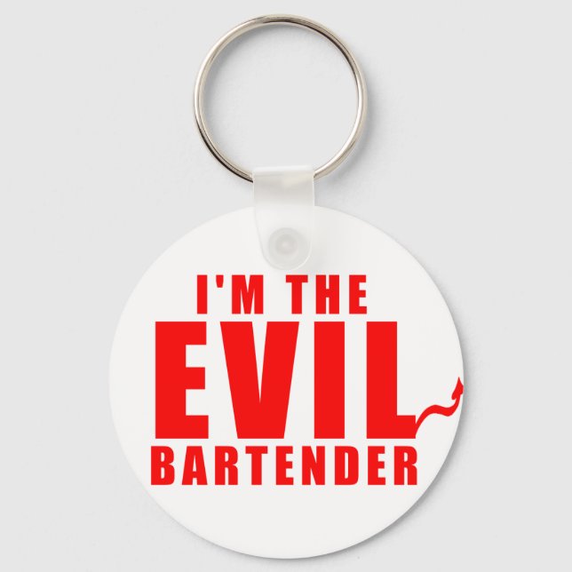 Jag är The Evil Bartender Nyckelring (Framsida)