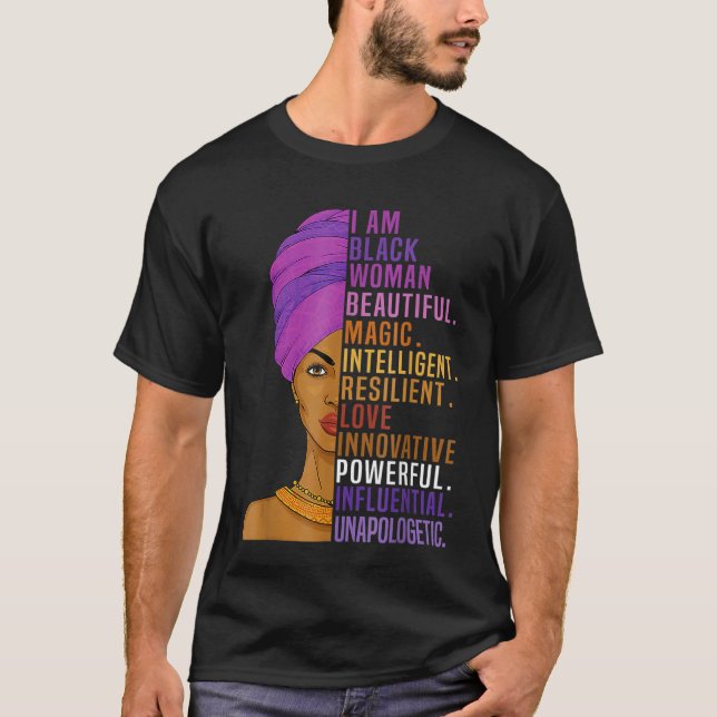 Jag är Tiffany Black Woman History Month 2023 Prid T Shirt (Framsida)