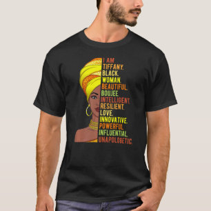 Jag är Tiffany Black Woman History Month Pride Mel T Shirt