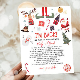 Jag är tillbaka Elf Arrival Brev Elf Return-jul