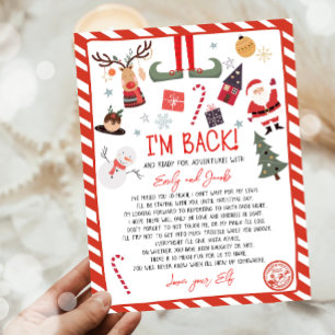 Jag är tillbaka Elf Arrival Brev Elf Return-jul