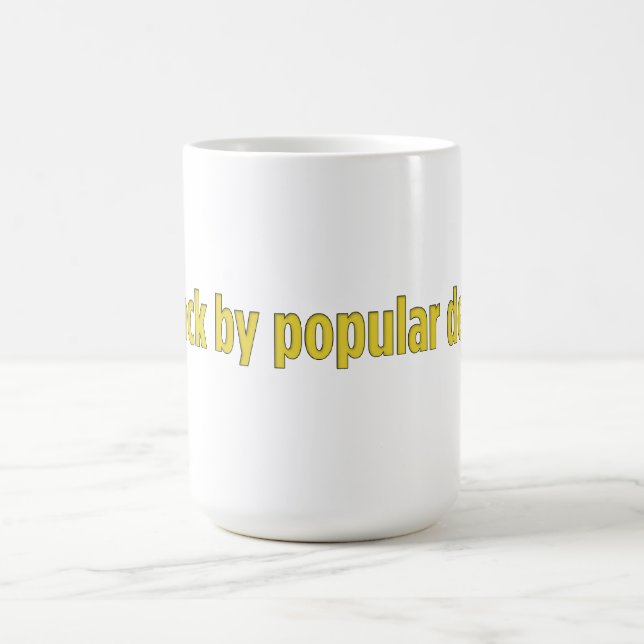 Jag är tillbaka på folkets begäran kaffemugg (Center)