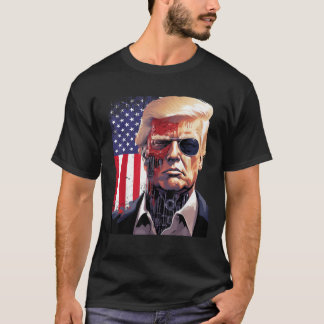 Jag är tillbaka Trump 2024 Coola Donald Trump Robo T Shirt