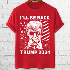 Jag är tillbaka Trump 2024 valprotrumm T Shirt