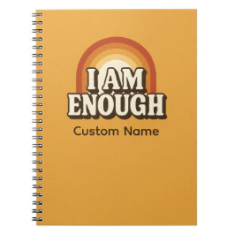 Jag är tillräckligt Anpassningsbar för Retro Rainb Anteckningsbok