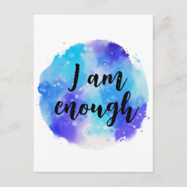 Jag är tillräckligt blå Lila Andlig Vykort