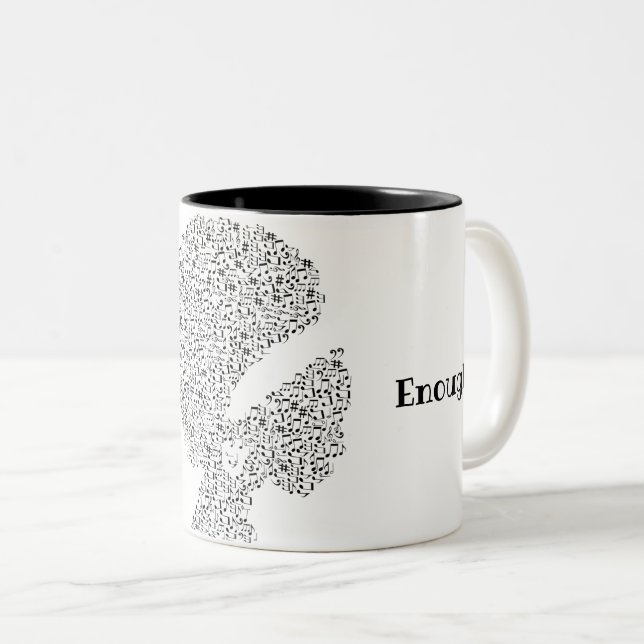 Jag är tillräckligt citerad Två-Tonad mugg (Framsida höger)