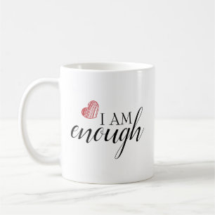 Jag är tillräckligt enkel, inspirerande bekräftels kaffemugg