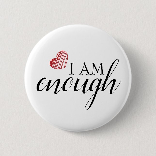 Jag är tillräckligt enkel, inspirerande bekräftels knapp (Framsida)