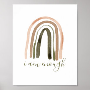 Jag är tillräckligt inspirerande bekräftelse poster