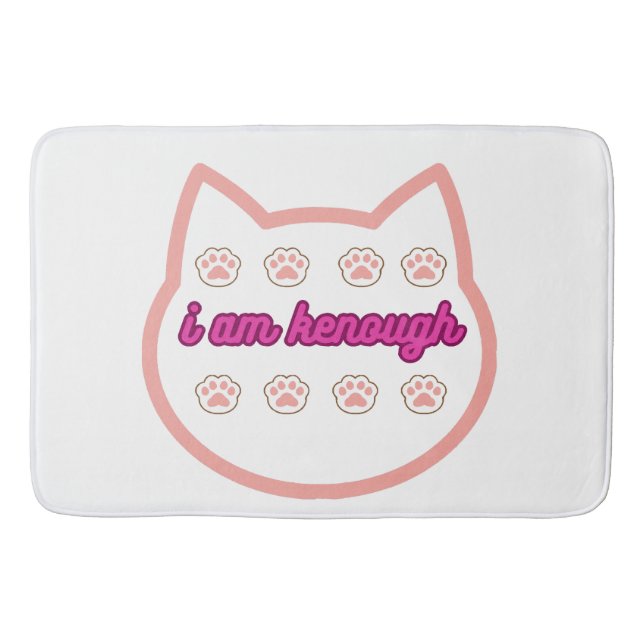 Jag är tillräckligt skicklig till-shert-katt badrumsmatta (Framsidan)