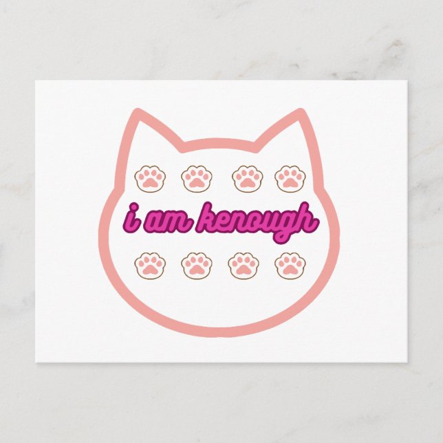 Jag är tillräckligt skicklig till-shert-katt helg vykort (Framsida)