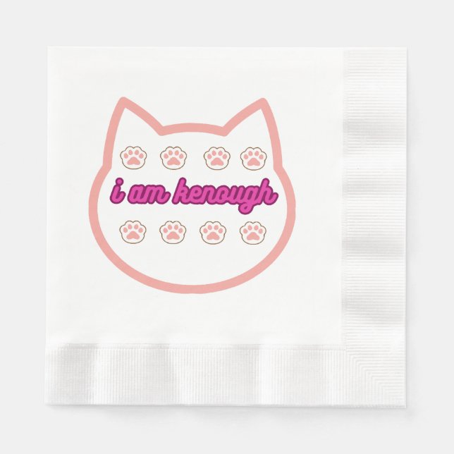 Jag är tillräckligt skicklig till-shert-katt pappersservett (Framsidan)