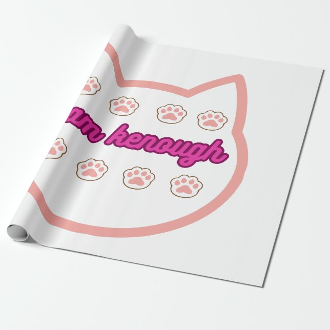 Jag är tillräckligt skicklig till-shert-katt presentpapper (Utrullad)