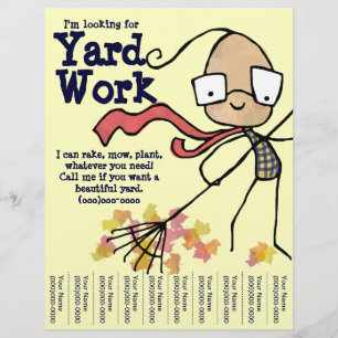 Jag är tittar för Yard Work Reklamblad